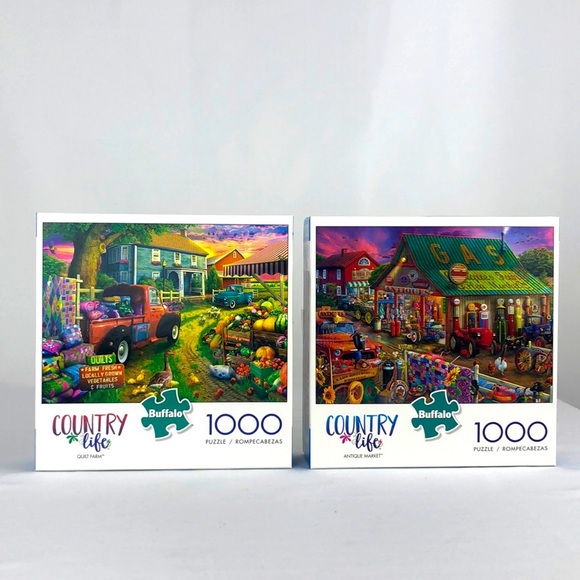 2 Buffalo Country Life series 1000 piece puzzles - Picture 1 of 5